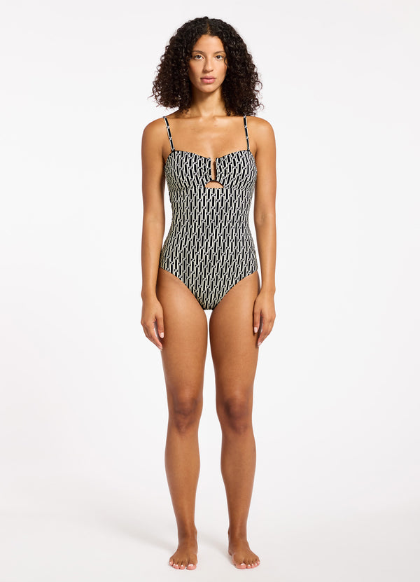 Spring Geo Bandeau One Piece