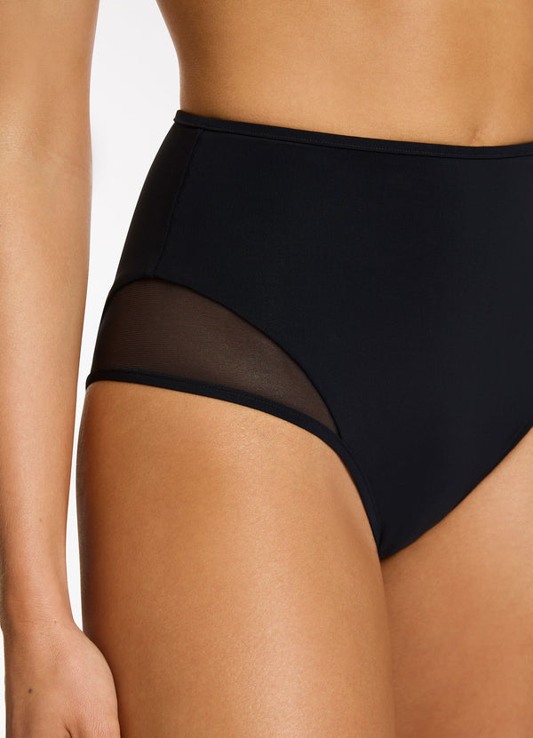 Jetset Lure High Waist Bikini Bottom - Black