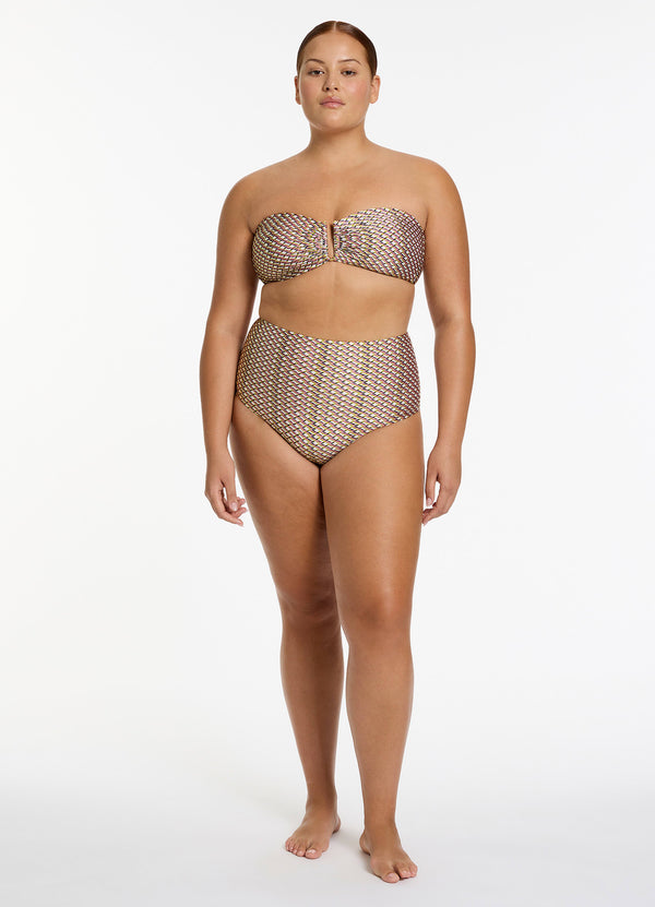 Infinity Moulded Bandeau Bikini Top - Kelp