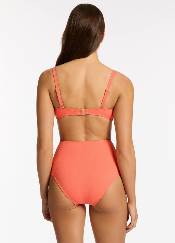 Alessia C-D Triangle Bikini Top - Guava