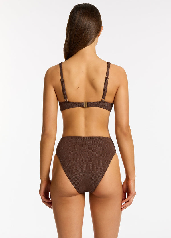 Tirari Nights Triangle Bikini Top - Chocolate