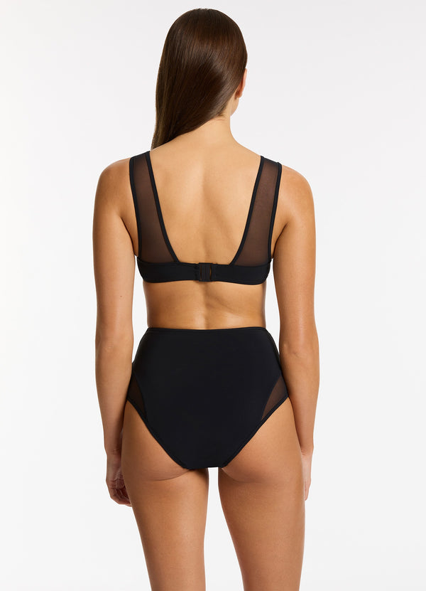 Jetset Lure Balconette Bikini Top - Black