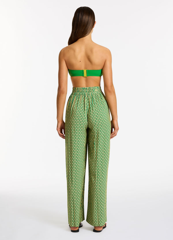 Mattala Geo Wide Leg Pant - Flora