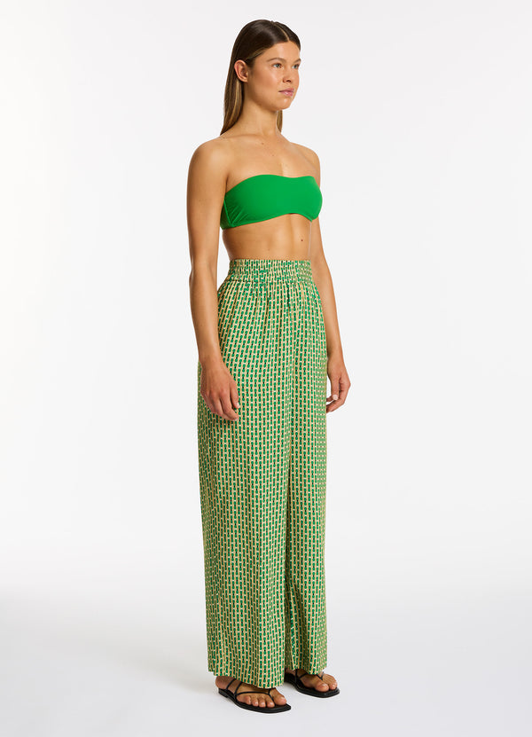Mattala Geo Wide Leg Pant - Flora