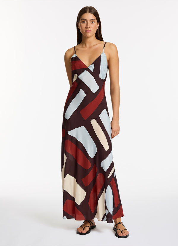 Zarla Slip Maxi Dress - Ruby