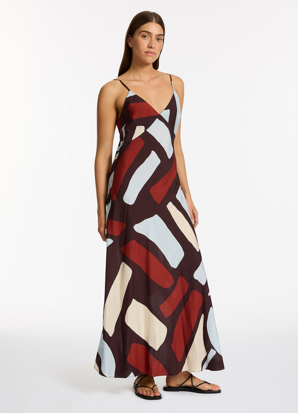 Zarla Slip Maxi Dress - Ruby