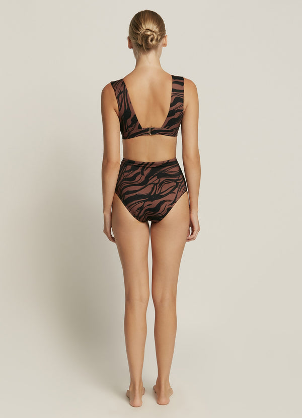 Nomade High Waist Pant - Burnt Clay/Black