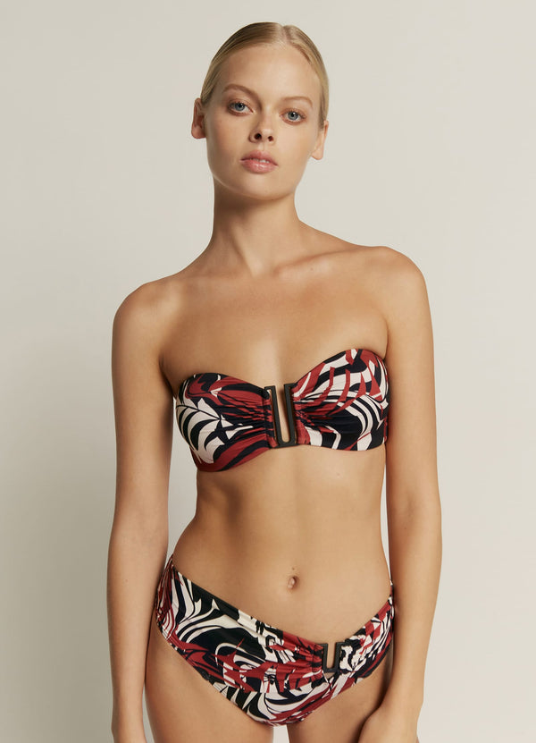 Casa Lucia Bandeau Top - Desert Red/Black