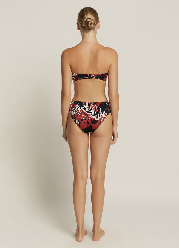 Casa Lucia Bandeau Top - Desert Red/Black