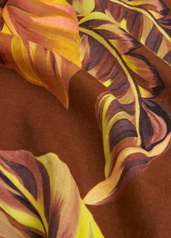 Palmas Puff Sleeve Top - Chocolate