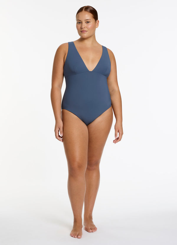 Jetset Plunge One Piece - Steel Blue