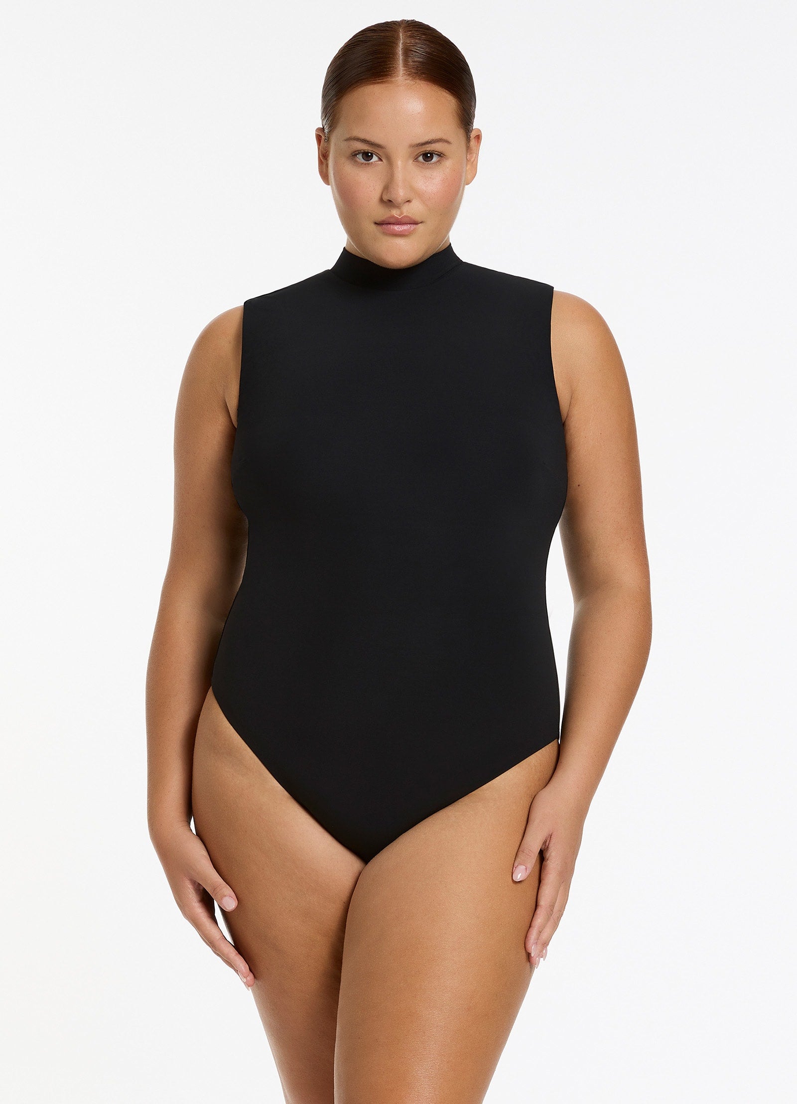Jetset Sleeveless High Neck One Piece - Black – JETS US