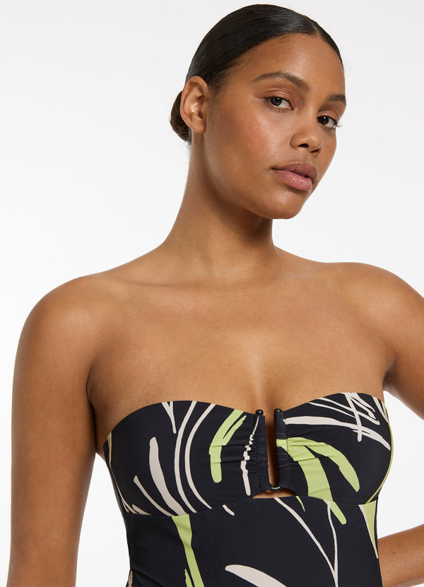 Catalina Moulded Bandeau One Piece - Black