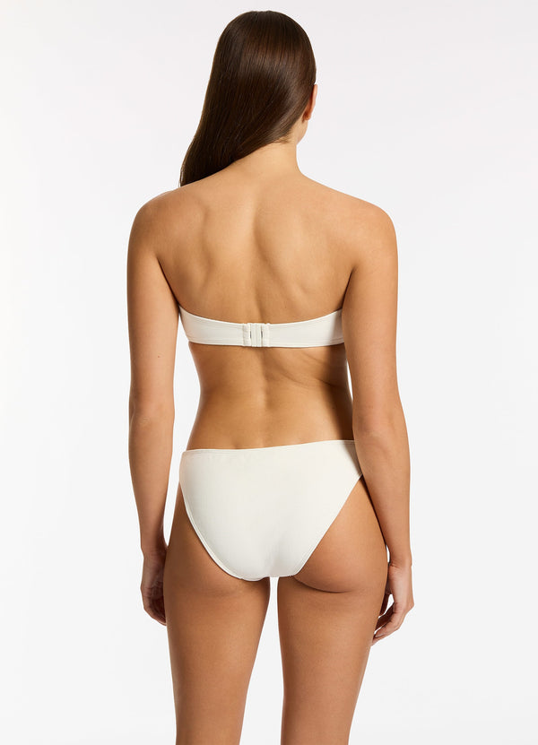 Isla Rib Hipster Bikini Bottom - Cream