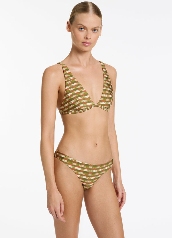 Sorella Geo Minimal Triangle Bikini Top - Moss