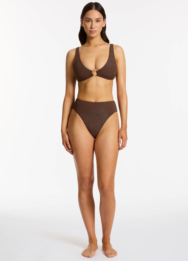 Tirari Nights Triangle Bikini Top - Chocolate