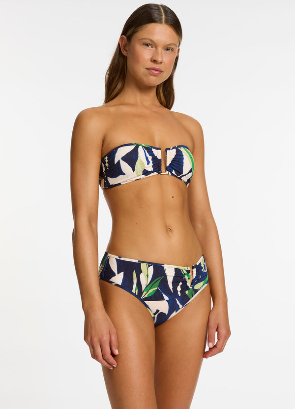 Fauna Bandeau Bikini Top - Ink