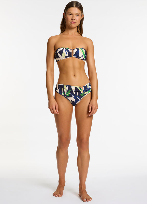 Fauna Bandeau Bikini Top - Ink