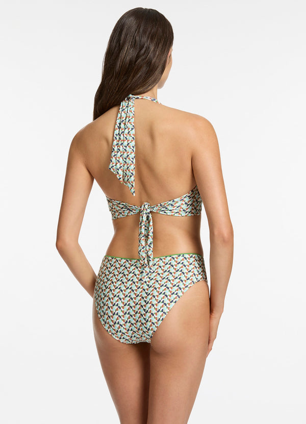 Acacia U Trim Halter Bikini Top - Multi