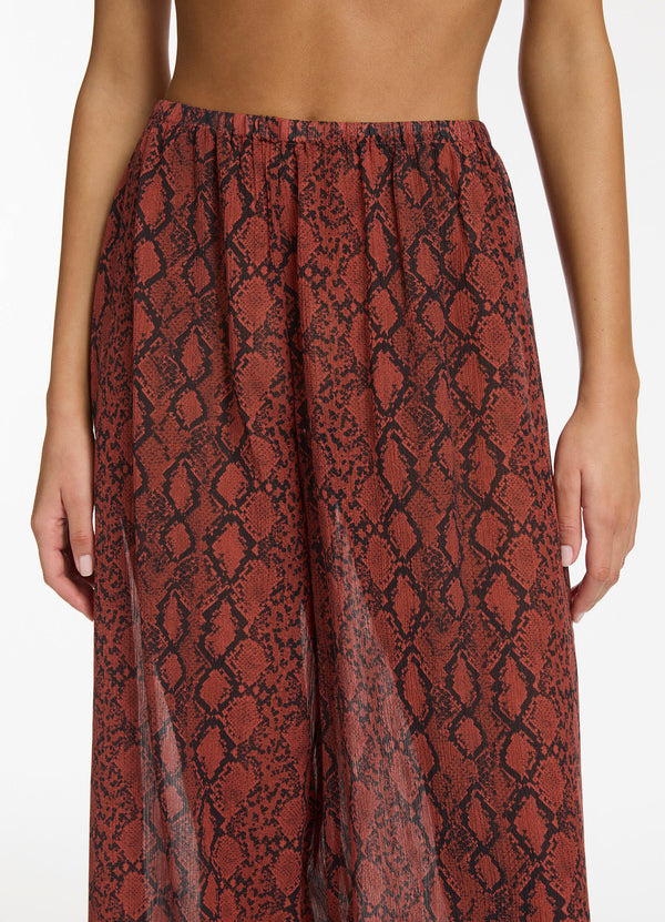 Python Crinkle Wide Leg Pant - Spice – JETS US