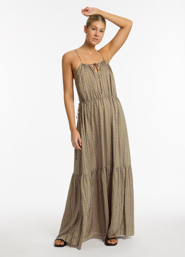 Infinity Drawcord Maxi Dress - Kelp – JETS US