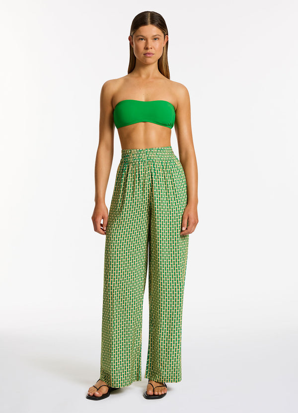 Mattala Geo Wide Leg Pant - Flora