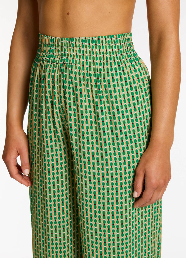 Mattala Geo Wide Leg Pant - Flora