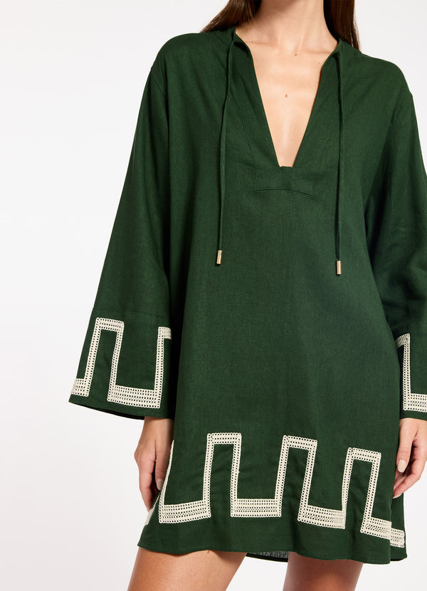 Tirari Nights Embroidered Mini Kaftan