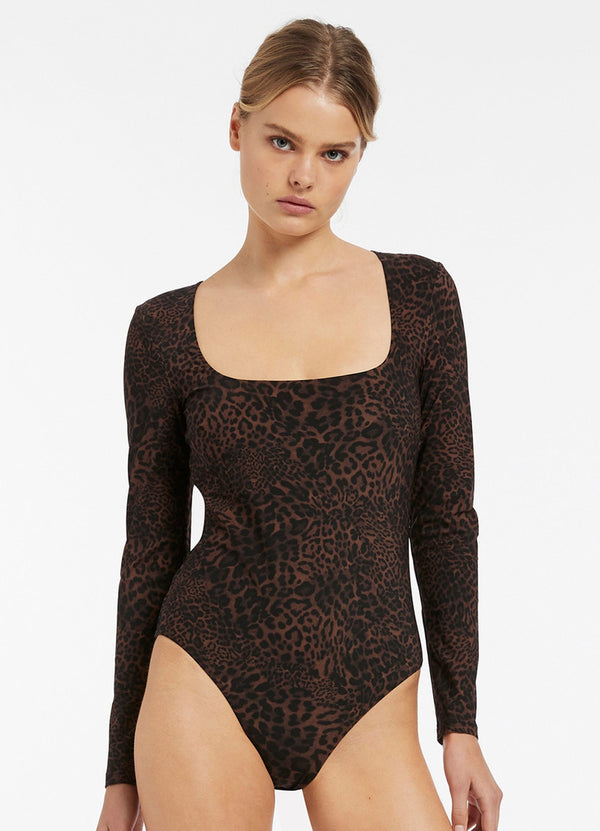 Pantera Square Neck Surfsuit - Chocolate