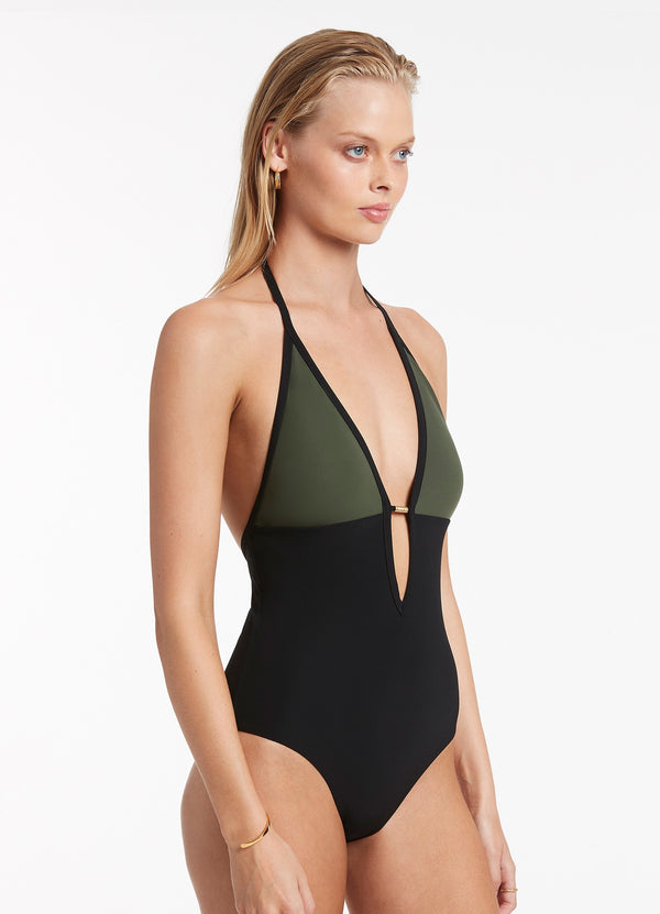 Versa Plunge One Piece - Olive