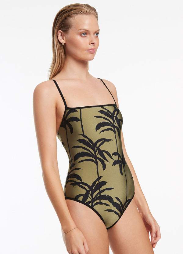 Palme Minimal Tank One Piece - Olive