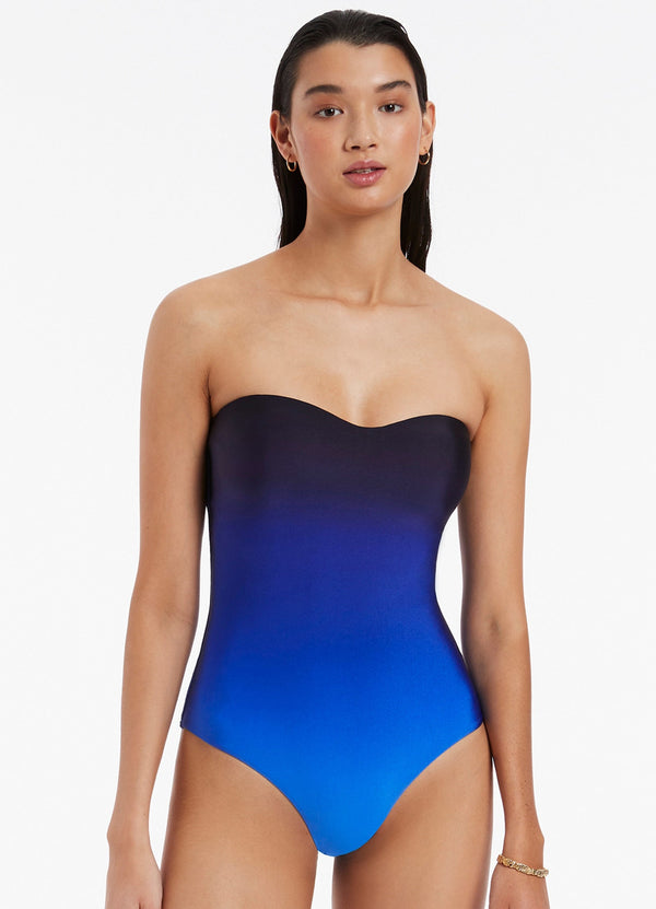 Oia Sunset Bandeau One Piece - Ocean