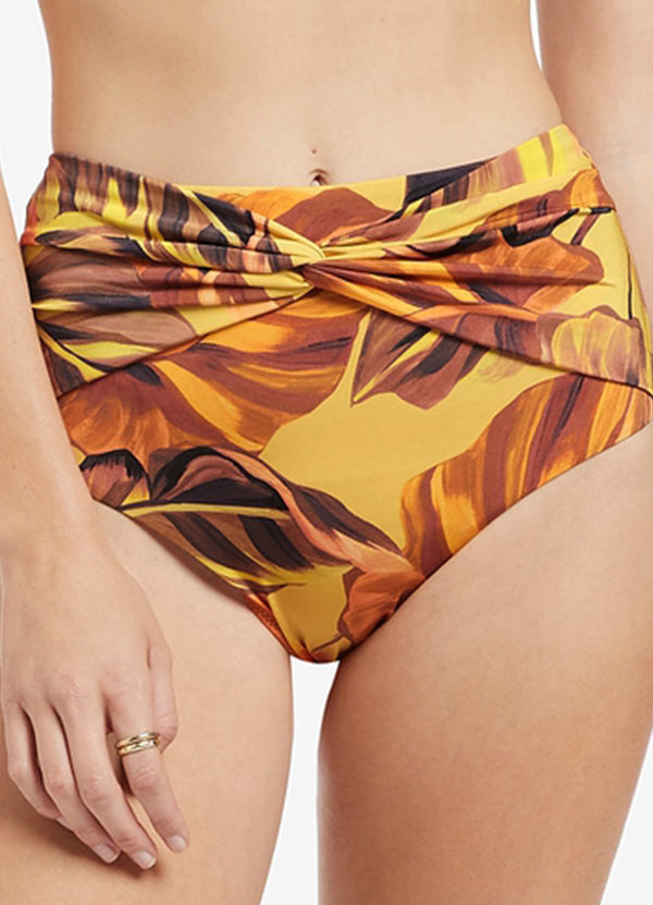 Palmas Twist Front Pant - Citrus