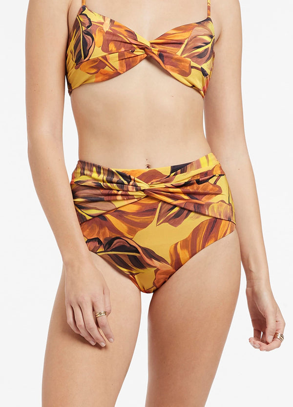 Palmas Twist Front Pant - Citrus