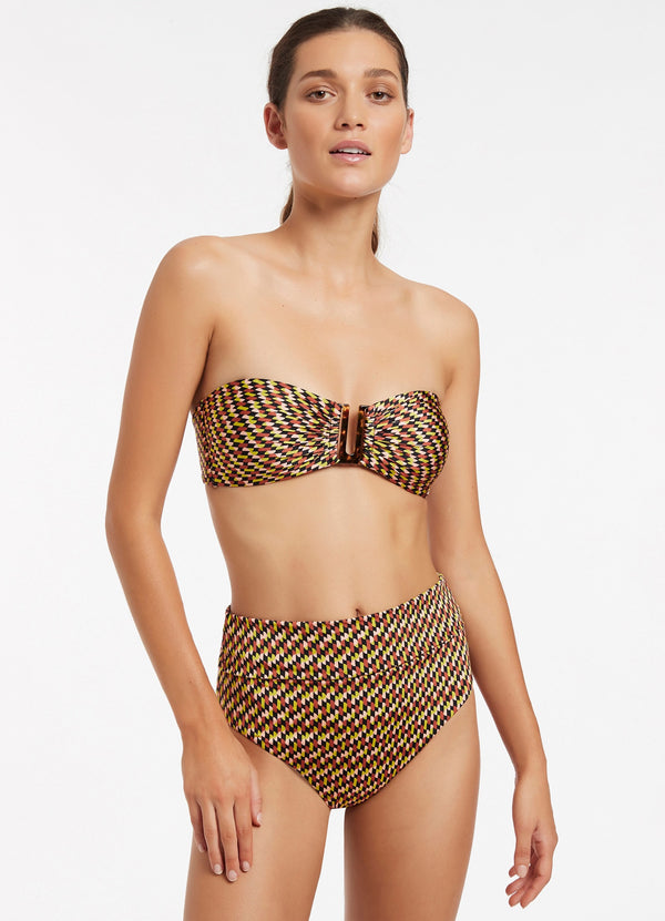 Nomadic Lights Bandeau Bikini Top - Citron