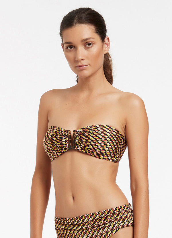 Nomadic Lights Bandeau Bikini Top - Citron