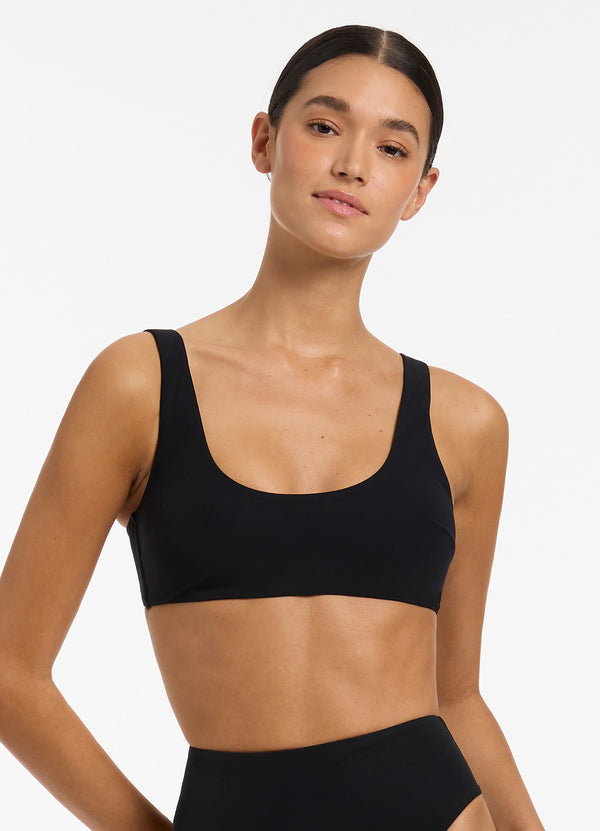 Jetset Scoop Cami Bikini Top - Black