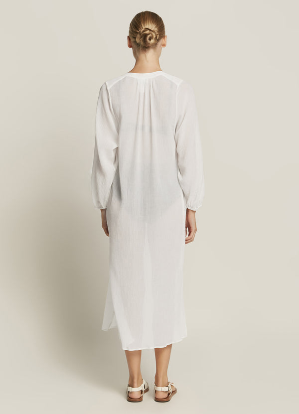 Jetset Longline Shirt Dress - White