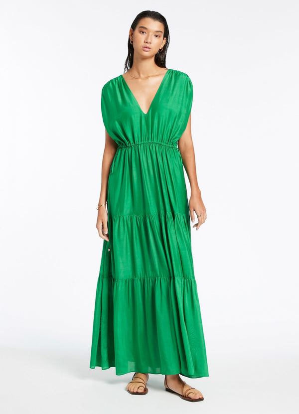 Jetset Tiered Maxi Dress - Green JETS US Jetset Tiered Maxi Dress - Green JETS US
